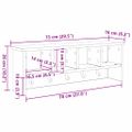 vidaXL Vešiak na stenu Nástenná montáž Remeselný dub 75 x 16 x 26 cm