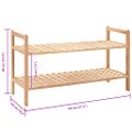 vidaXL Regál na topánky z masívneho orechového dreva 69x26x40 cm