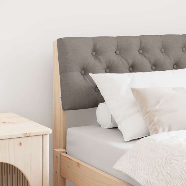 vidaXL Čalúnené čelo postele Sivohnedá 75 cm Masívne borovicové drevo