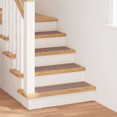 vidaXL Protišmykové schodové rohože 15 ks 75 x 20 cm Svetlohnedá PP