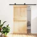 vidaXL Posuvné dvere 100 x 210 cm Prírodná a čierna