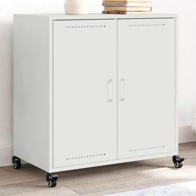 vidaXL Komoda biela 68x39x72 cm oceľ