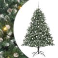 vidaXL Umelý vianočný stromček Zelená 180 cm PVC, plast a oceľ