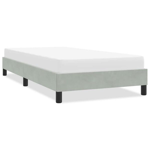 vidaXL Rám postele bez matraca Svetlosivá 80x220 cm Zamat