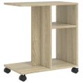 vidaXL Bočný stolík s kolieskami sonoma 50x30x55 cm kompozitné drevo