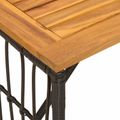 vidaXL Vonkajší stôl Čierny 80 x 40 x 40 cm Oceľ a poly ratan