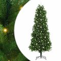 vidaXL Vianočný stromček s 300 LED-i so stojanom Zelená 240 cm PE