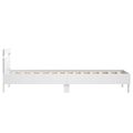 vidaXL Posteľný rám s čelom biely 90x200 cm kompozitné drevo
