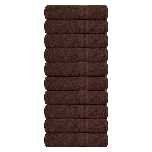vidaXL Osušky do kúpeľne FROGN 10 ks hnedé 100x150 cm 360 g/m²