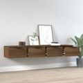 vidaXL Nástenné skrinky 2 ks hnedý dub 68x30x20 cm spracované drevo