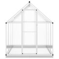 vidaXL Skleník so základovým rámom strieborný 169x169x202 cm hliník
