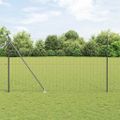 vidaXL Európsky plot s hrotmi 10 x 1,6 m PVC potiahnutá oceľ Sivá