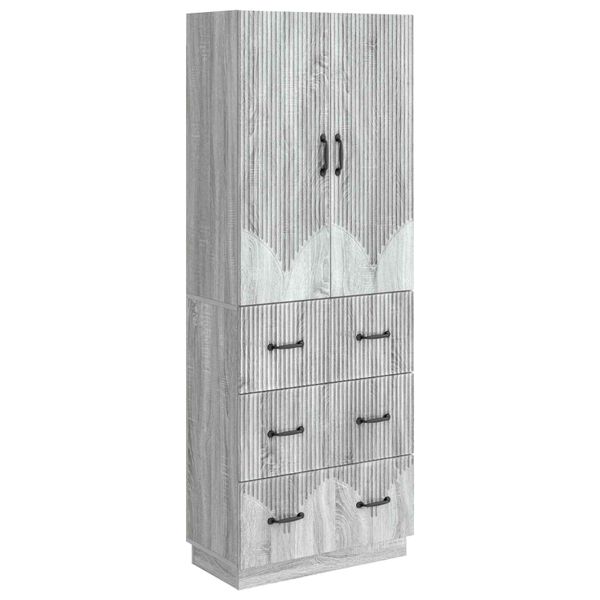 vidaXL Sada skríň 2 pcs Sivý Sonoma 66 x 34,5 x 87 cm Kompozitné drevo