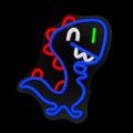 Neon PLEXI LED JURASSIC BABY DINO modrý FLNJ01 Forever Light