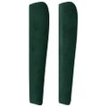 vidaXL Čelo postele so záhybmi tmavozelený 93 x 23 x 118/128 cm zamat