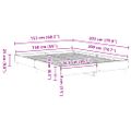 vidaXL Posteľný rám bez matraca staré drevo 150x200cm kompozitné drevo
