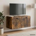 vidaXL Nástenná TV skrinka Nástenný Dymový dub 59,5 x 31 x 30 cm