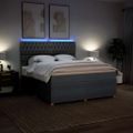 vidaXL Boxspring posteľ s matracom tmavosivá 180x200 cm látka