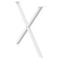 vidaXL Nohy k jedálenskému stolu v tvare X, 2 ks, biele, 90 x (72-73) cm, oceľové