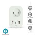 SmartLife chytrá zásuvka NEDIS WIFIP151EWT /Wi-Fi/meranie spotreby/16A/3680W/biela