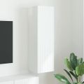 vidaXL TV nástenná skriňa 30 x 31 x 100 cm Lesklá biela