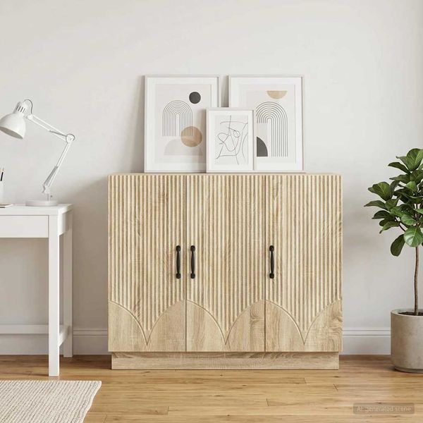 vidaXL Servírovacia skriňa Dub sonoma 89 x 34,5 x 77 cm