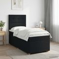 vidaXL Posteľ boxspring s matracom Čierna 80 x 200 cm Látka