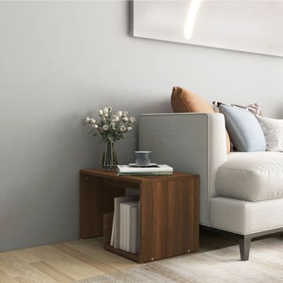 vidaXL Bočný stolík hnedý dub 59x36x38 cm spracované drevo