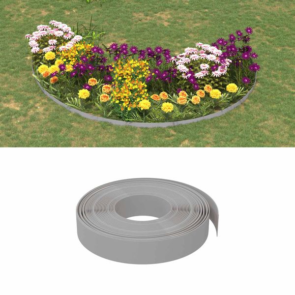 vidaXL Záhradné vidlice 25 m 10 cm PE Sivá