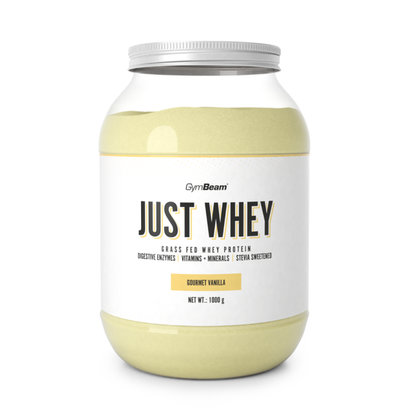Just Whey Grass-Fed Protein – GymBeam, gourmet vanilla, 1000 g