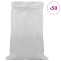 vidaXL Tkaninové vrecia 50 ks Biela 65 x 115 cm PP