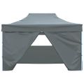vidaXL Profesionálny skladací párty stan+4 steny 3x4 m, oceľ, antracit