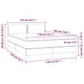 vidaXL Boxspring posteľ s matracom a LED krémová 140x190 cm umelá koža