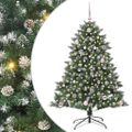 vidaXL Umelý vianočný stromček Zelená 150 cm PVC, plast a oceľ
