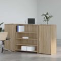 vidaXL Recepčný stôl dub sonoma 200x50x103,5 cm kompozitné drevo