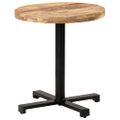 vidaXL Bistro stolík okrúhly Ø70x75 cm surové mangovníkové drevo