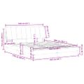 vidaXL Rám postele bez matraca Hanko tmavosivá 160x200 cm zamat