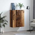 vidaXL Nástenná skrinka Staré drevo 69,5 x 34 x 90 cm Kompozitné drevo