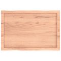 vidaXL Stolová doska svetlohnedá 80x50x(2-4)cm ošetrený masív hrany