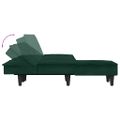 vidaXL Pohovka v tvare L tmavozelená 255x140x70 cm zamat