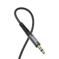 Kábel BWOO AUX 3,5mm - 3,5mm opletený nylon + hliníková zliatina BO-AUX064 čierny