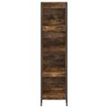 vidaXL Knižnica 40 x 30 x 155 cm Kompozitné drevo Dymová dub