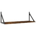 vidaXL Nástenné police 2 ks dymový dub 80x25x25,5 cm kompozitné drevo