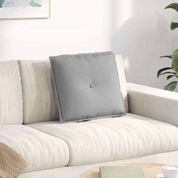 vidaXL Poduška na chrbát Oblá šedá 50 x 19 x 45 cm látka