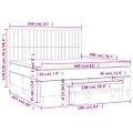 vidaXL Posteľný rám boxspring s matracom krémový 160x200 cm látka