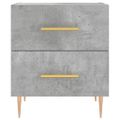 vidaXL Nočné stolíky 2 ks betónovo sivé 40x35x47,5 cm kompozitné drevo