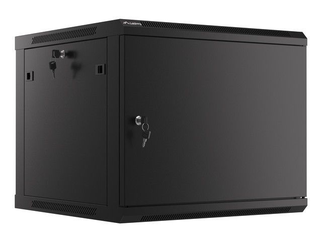 LANBERG RACKOVÁ SKRIŇA 19'' PRO MONTÁŽ NA STENU 9U/600X600 PRO VLASTNÚ MONTÁŽ S KOVOVÝMI DVERAMI ČIERNA