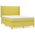 vidaXL Boxspring posteľ s matracom zelená 140x190 cm látka