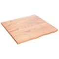 vidaXL Stolová doska bledohnedá 60x60x2 cm ošetrený dubový masív
