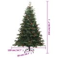 vidaXL Umelý výklopný vianočný stromček so šiškami a bobuľami 210 cm